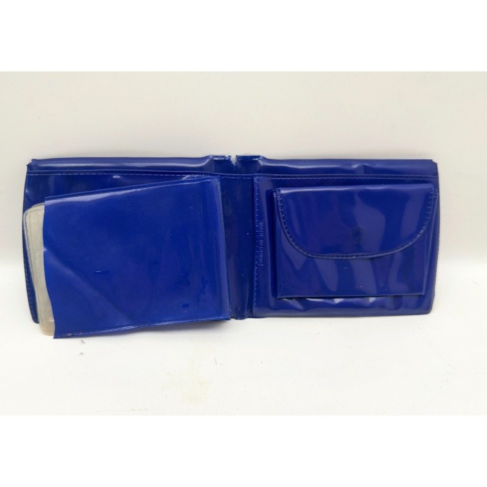 Vintage 1995 Mighty Morphin Power Rangers Blue Vinyl Bifold Wallet Saban - Picture 8 of 12